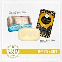 LUXURY COMBO 8  [ LUXURY BLACK SOAP 250G + THERMAL WATERS 250G ]